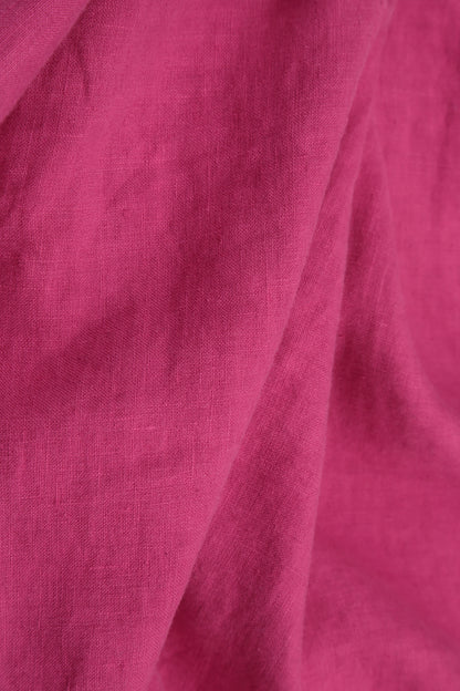 Gathered Fuchsia Linen Jacket 5