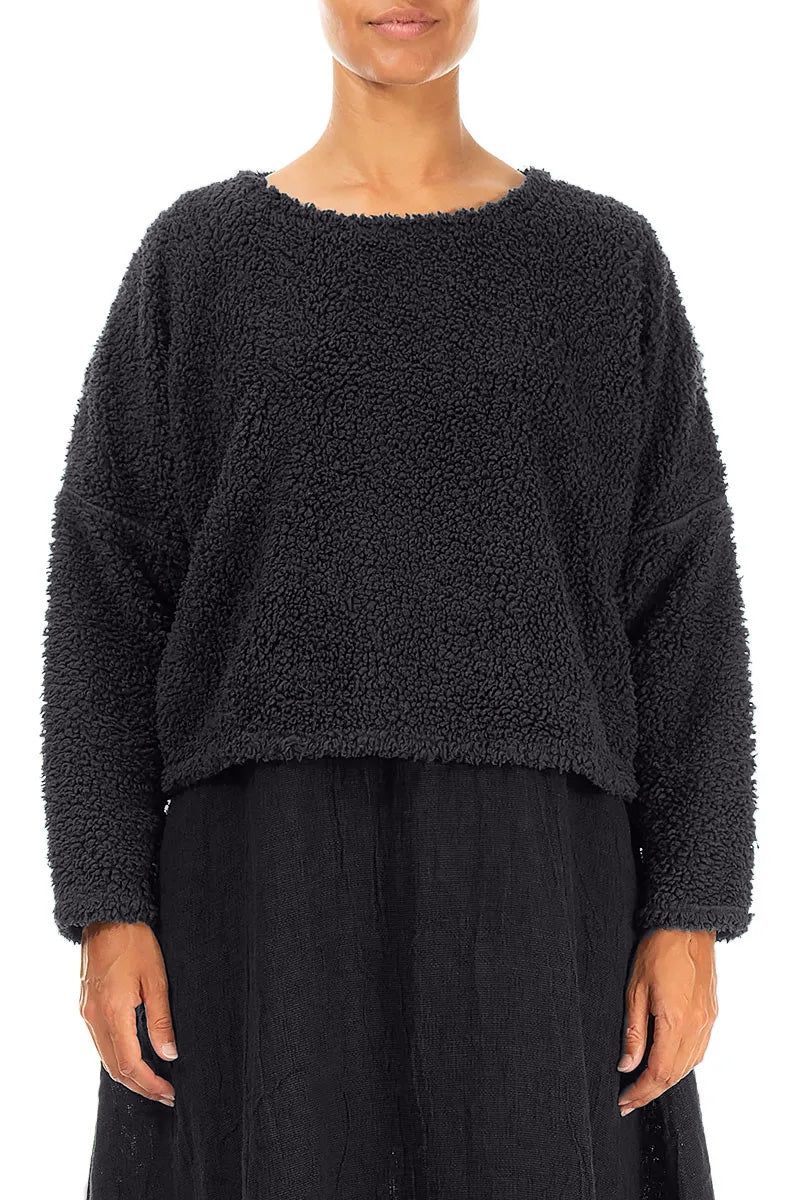 Graphite Blue Teddy Cotton Jumper 1