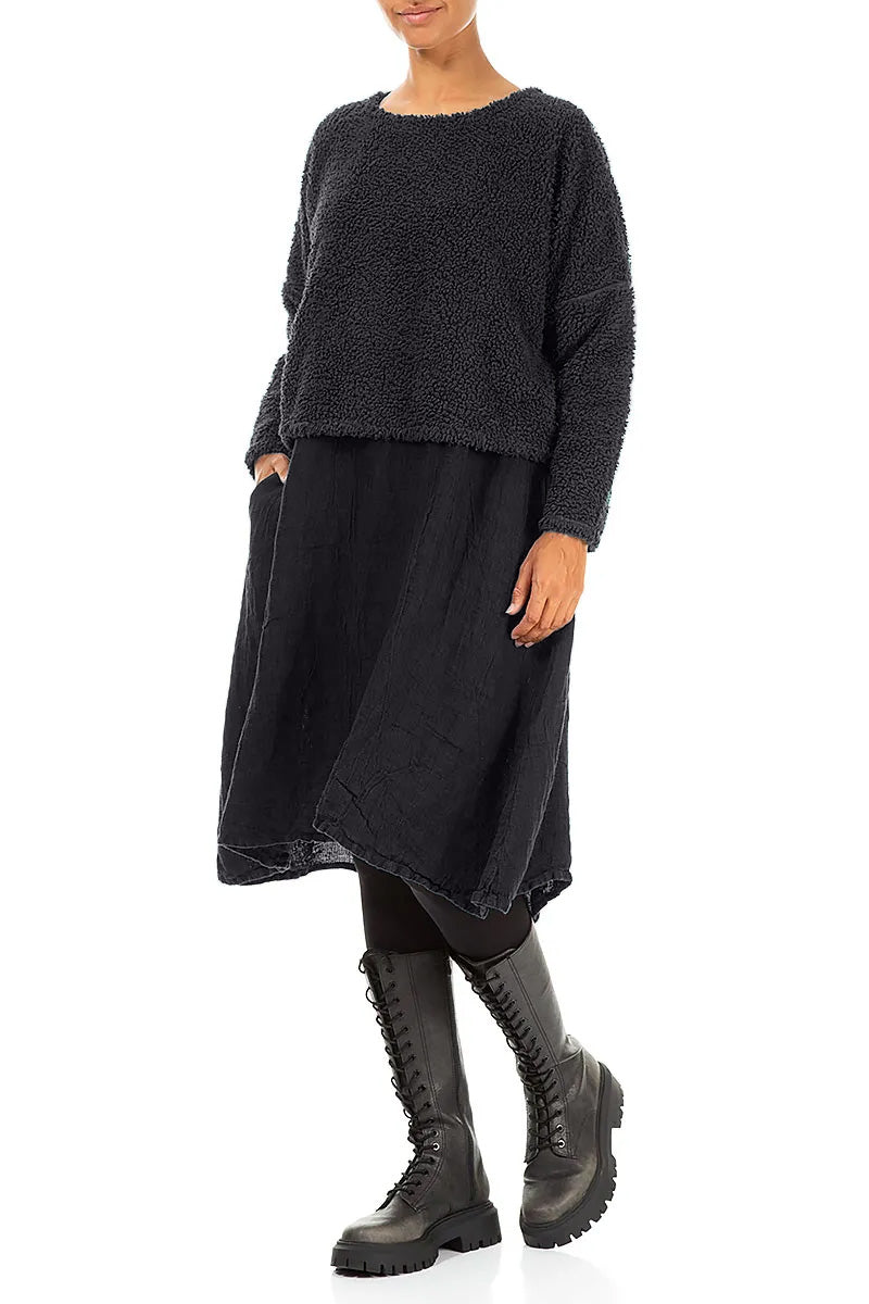 Graphite Blue Teddy Cotton Jumper 4