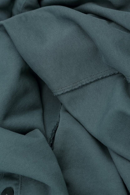 High Collar Slate French Terry Cotton Jacket