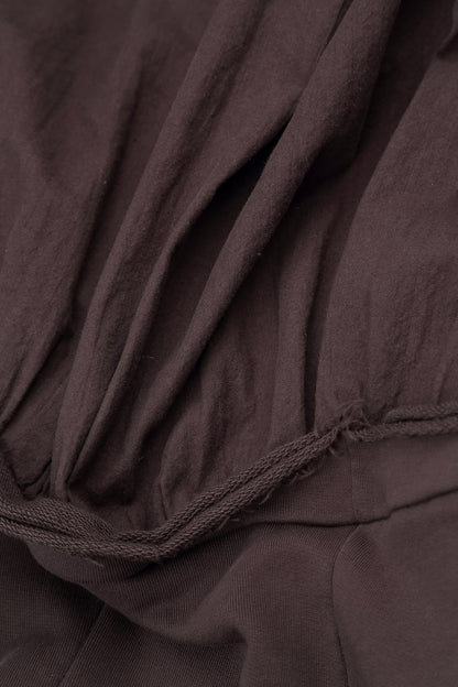 Hooded Truffle Brown Cotton Jacket Dress