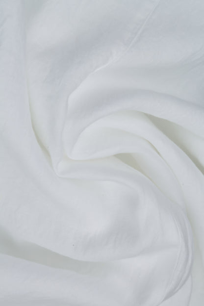 Wide Loose White Linen Shirt 6
