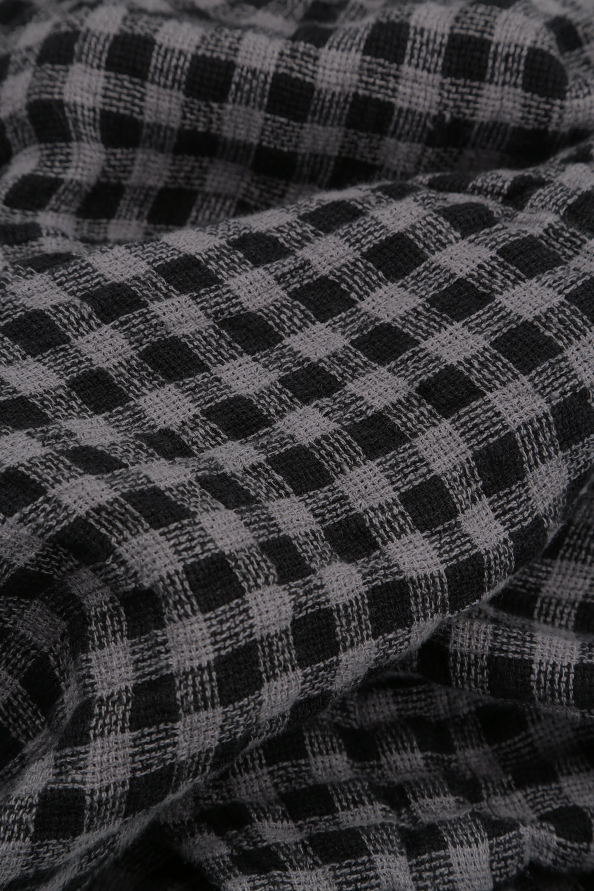 Balloon Grey Check Linen Dress 6