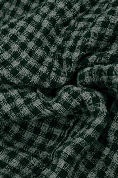 Sage Check Linen Vest 5