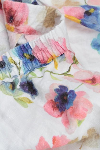 Wide Leg Cuffs Primrose Linen Culottes 4