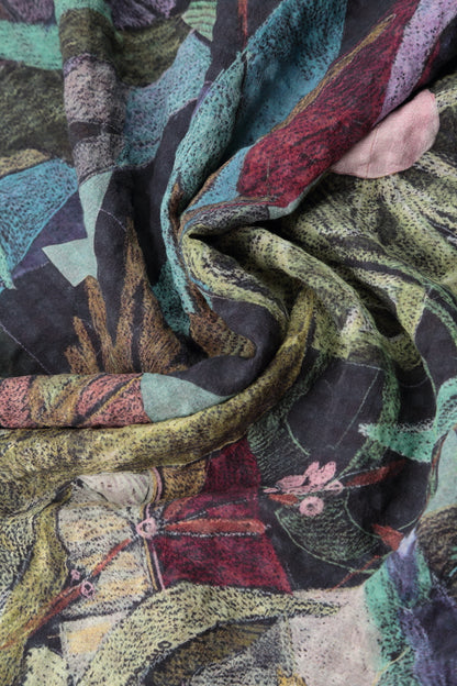 Layered Art Mosaic Textured Silk Tunic 5