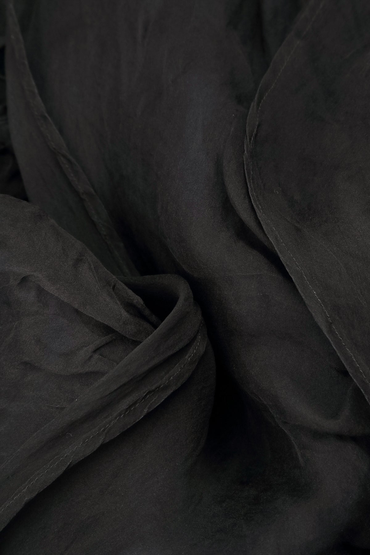Layered Black Silk Chiffon Skirt