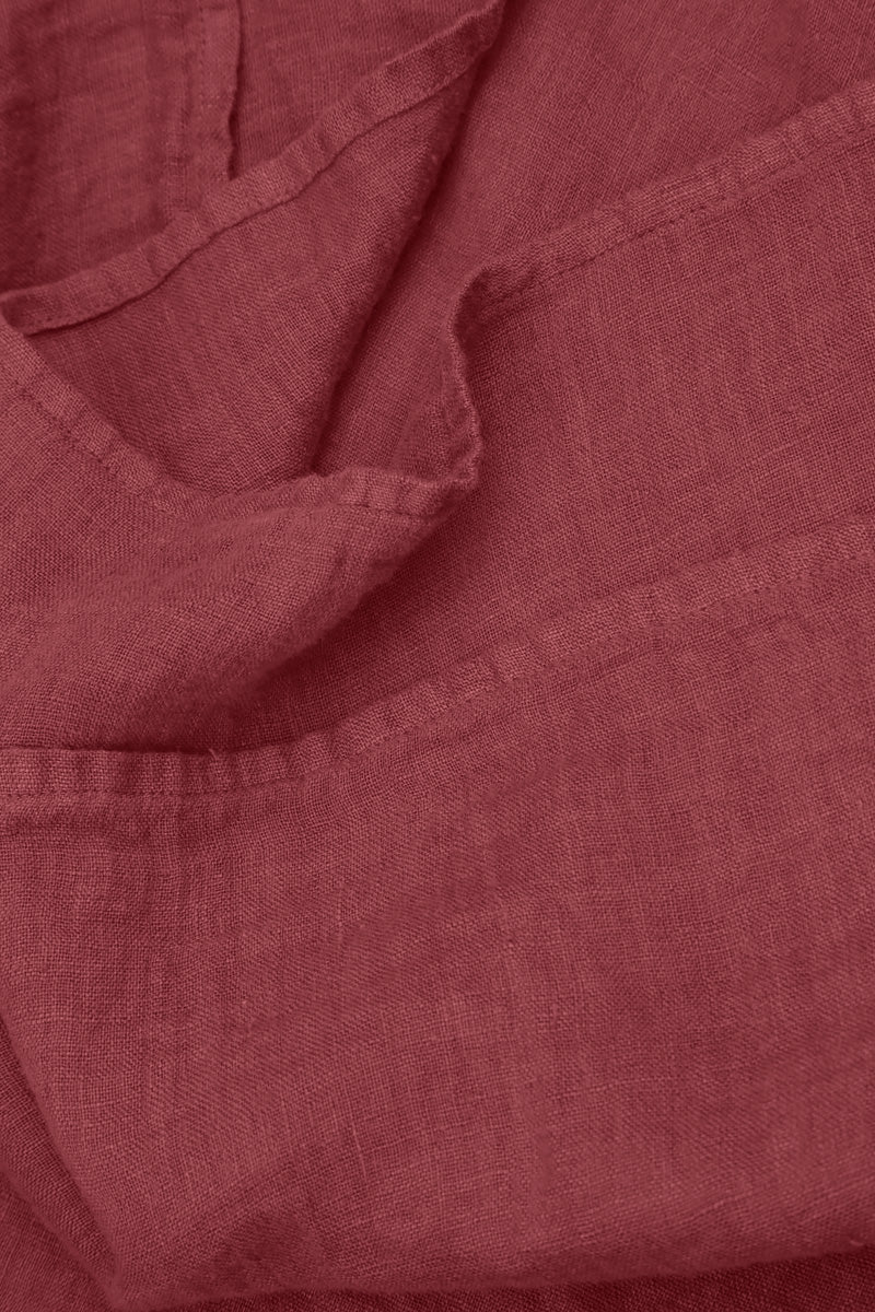 Layered Sleeveless Antique Ruby Gauze Linen Top 5