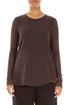 Layered Truffle Brown Mesh Cotton Top 1