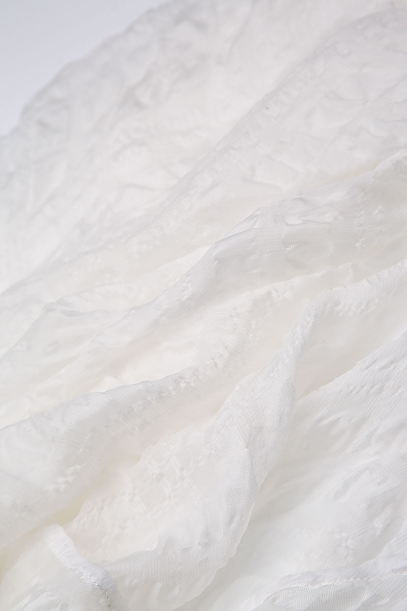 Layered White Light Silk Blouse 5