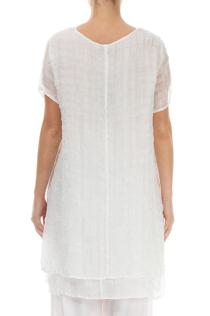 Layered White Light Silk Tunic 2
