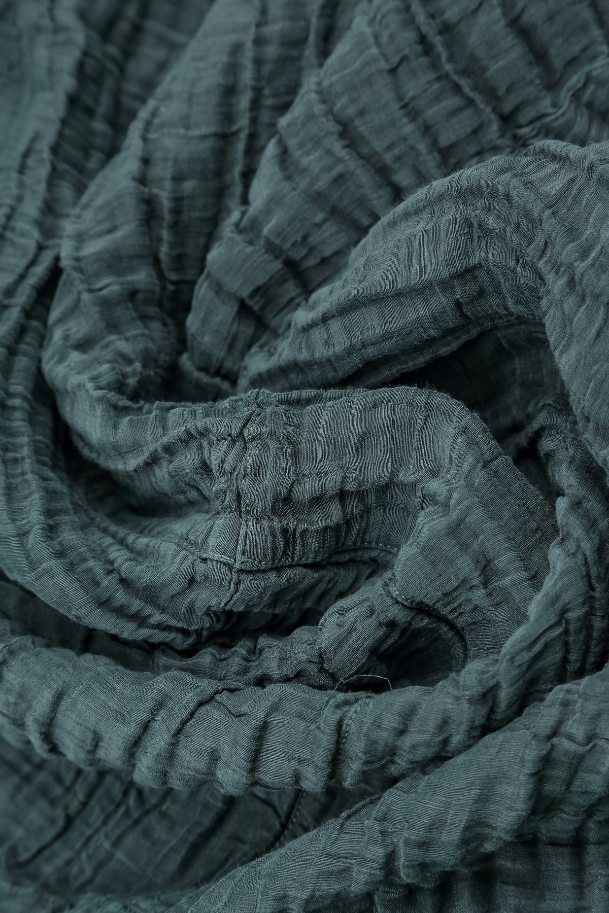 Long Slate Crinkled Trousers