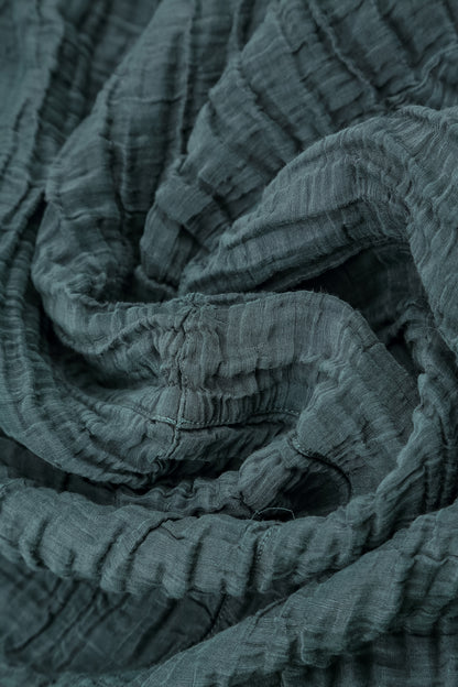 Long Slate Crinkled Trousers