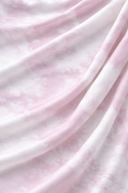 Long Sleeve Balloon Liquid Lilac Crumpled Silk Dress 5