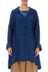 Longer Back Crinkled Royal Blue Silk Linen Jacket 1