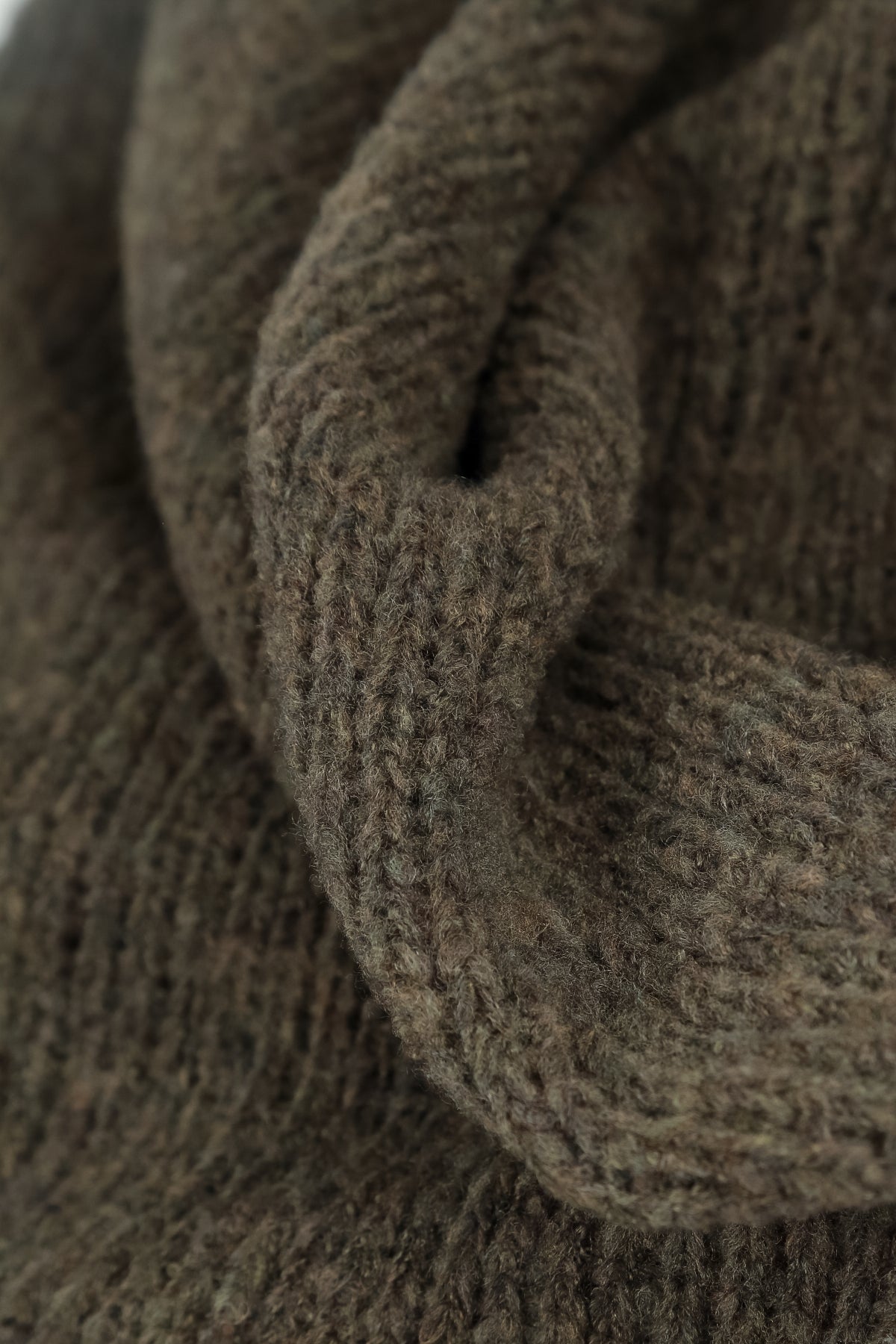 Longer Back Khaki Wool Cardigan 6