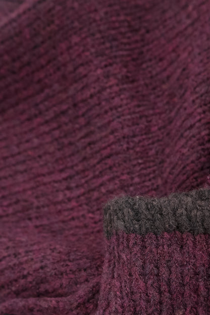 Longer Back Mulberry Wool Cardigan