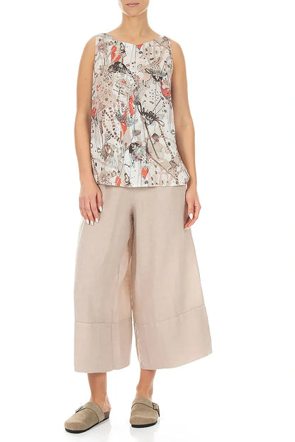 Longer Back Sleeveless Savannah Linen Top 4