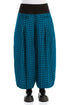 Loose Blue Check Linen Trousers 1