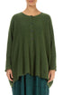 Loose Boxy Dark Sage Wool Cardigan 2