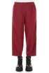 Loose Cropped Ruby Linen Trousers 1