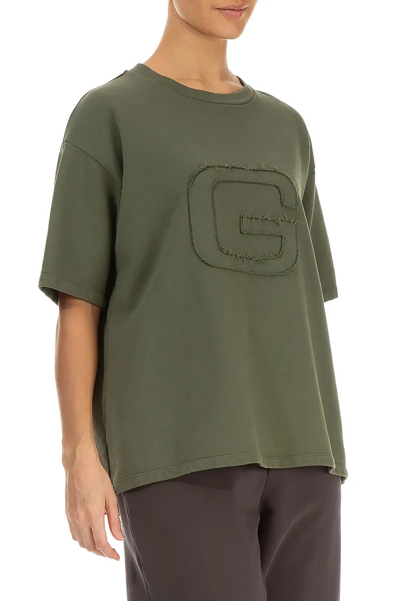 Loose Forest Mist Cotton Blouse 3