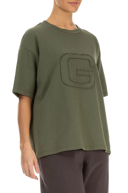 Loose Forest Mist Cotton Blouse 3