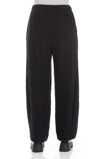 Loose Grey Wavy Cotton Trousers 2