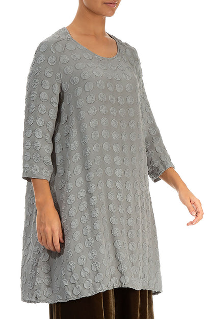 Loose Silver Sage Bubble Silk Tunic