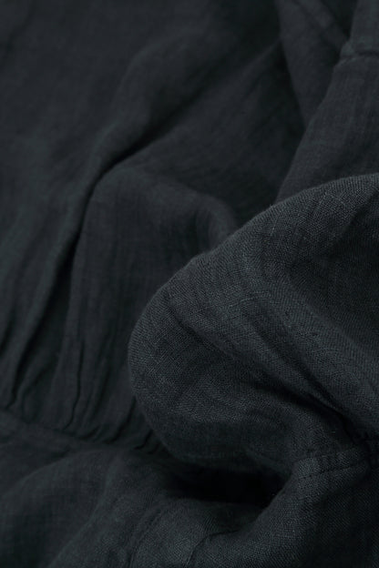 Maxi Graphite Gauze Linen Dress 5