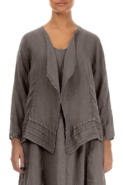 Open Truffle Gauze Linen Jacket 1