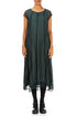 Peacock Crumpled Silk Chiffon Dress 1