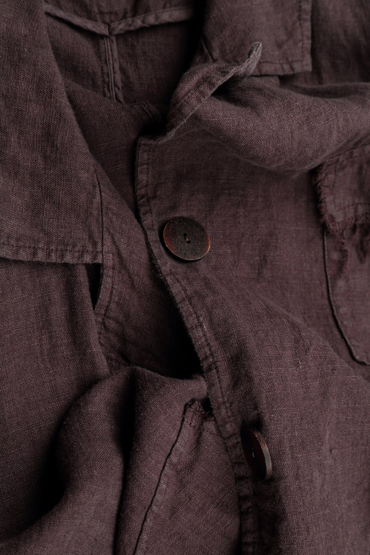 Raw Truffle Brown Linen Jacket Coat 6