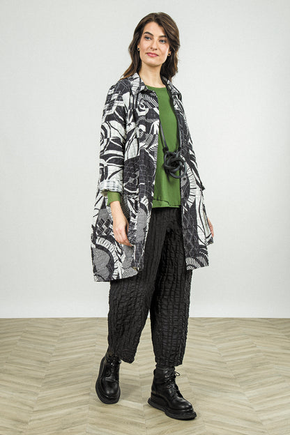 Relaxed Orbit Checkered Linen Cotton Jacket