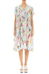 Romantic Front Tucks Colour Splash Silk Bamboo Dress 1