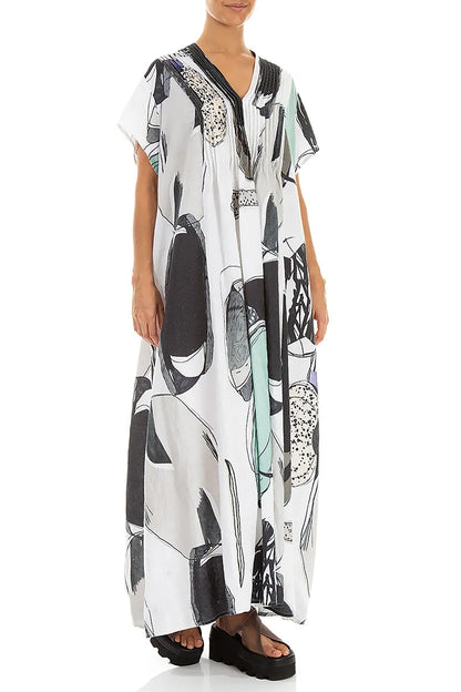 Romantic Tumbled Stone Linen Dress 3