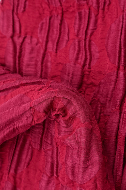 Ruby Circle Silk Linen Scarf