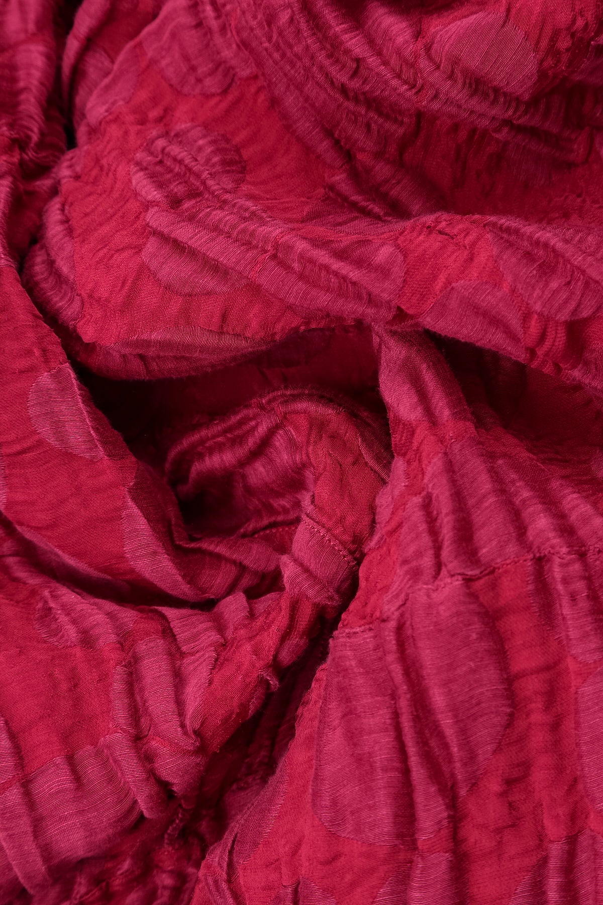 Ruby Circle Silk Linen Scarf