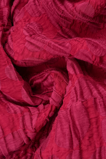 Ruby Circle Silk Linen Scarf