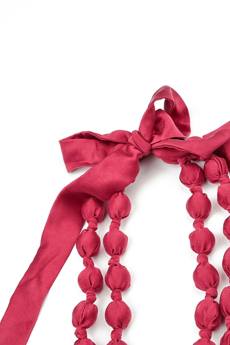 Ruby Silk Fine Bead Necklace 5