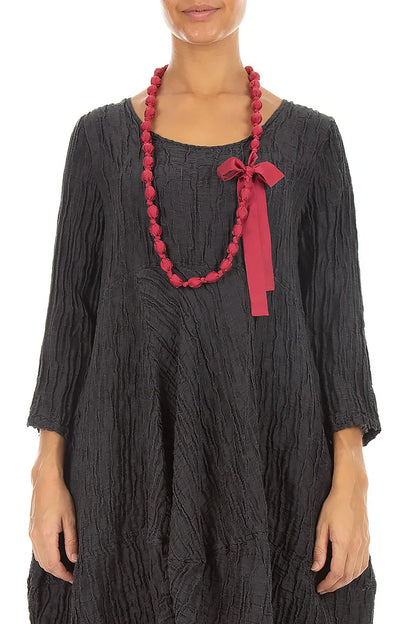Ruby Silk Fine Bead Necklace 1