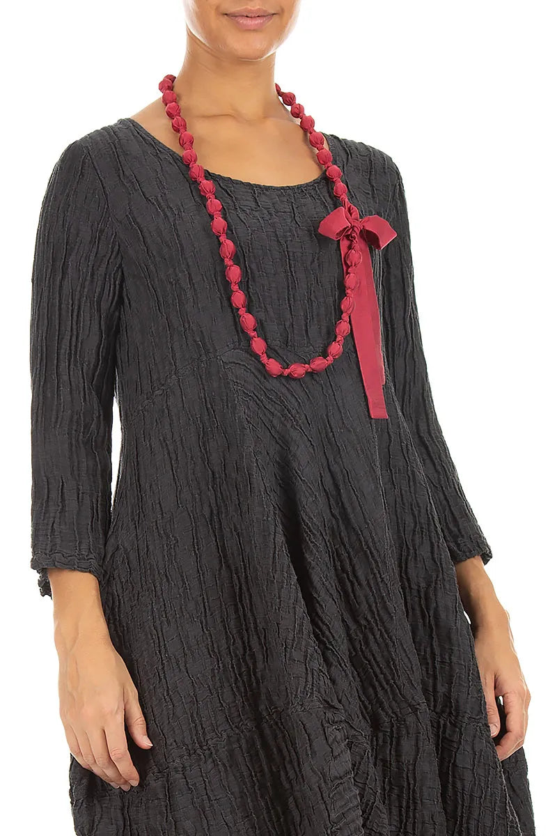 Ruby Silk Fine Bead Necklace 3