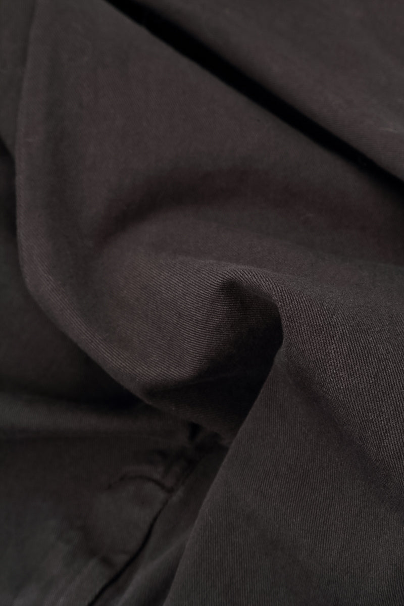 Seamed Warm Charcoal Stretch Cotton Trousers 5