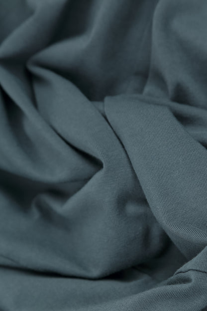 Seamed Slate French Terry Cotton Trousers