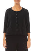 Short Loose Black Wool Cardigan 1