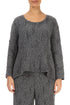 Silver Textured Silk Linen Blouse 1