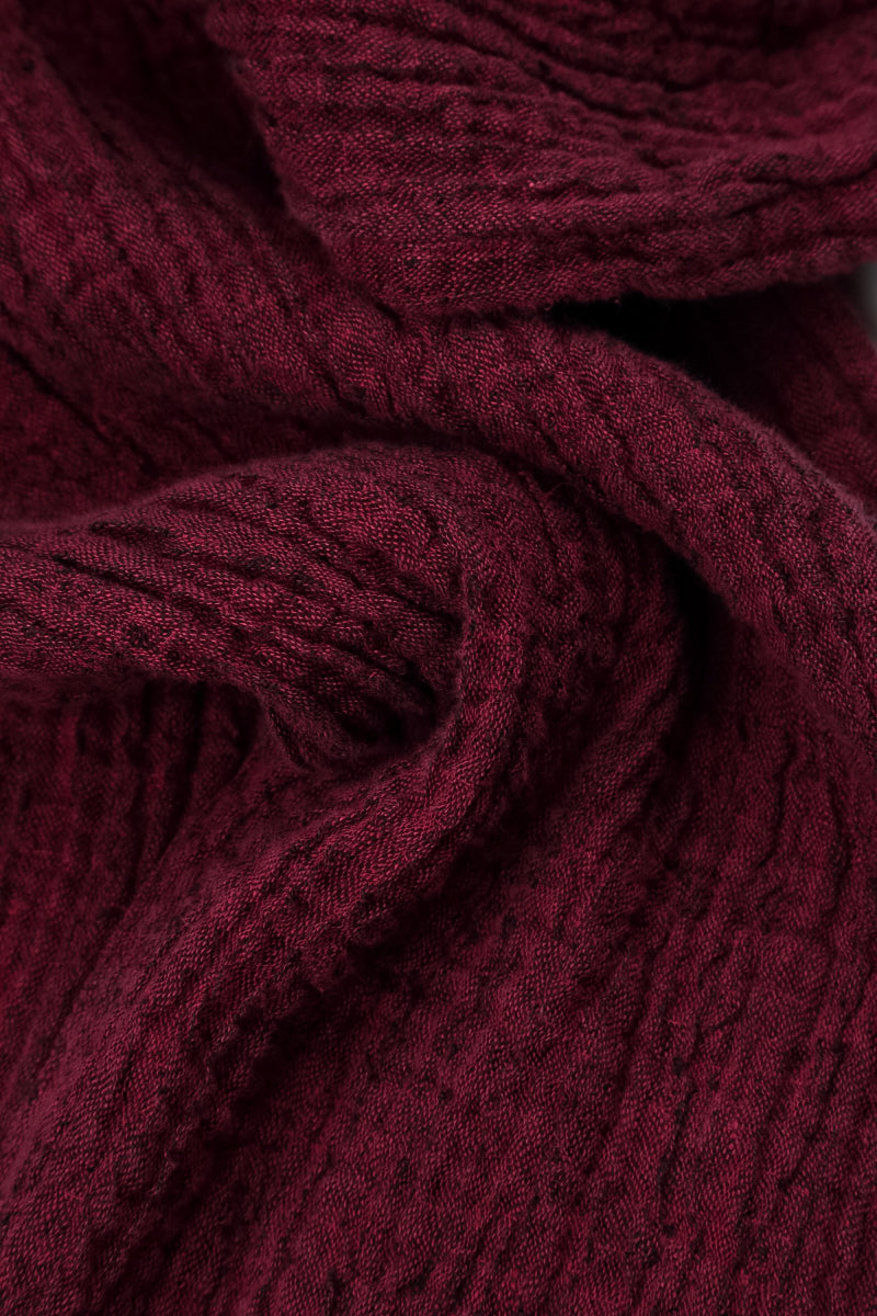 Single Button Ruby Textured Linen Jacket 6