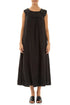 Sleeveless A-line Black Linen Dress 1