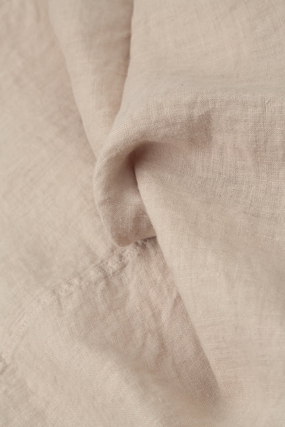 Sleeveless Flared Beige Linen Top 5