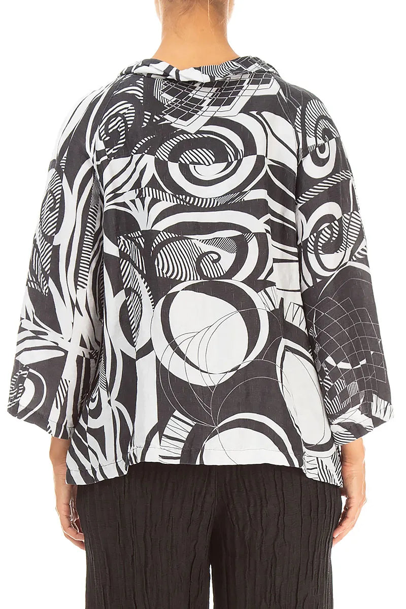 Soft Cowl Neck Pearl Grey Orbit Textured Silk Blouse
